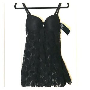 NWT Black Lace Babydoll